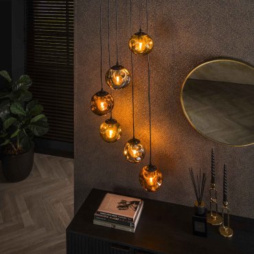 Vico Stellar - hanglamp - Ø 50 x 180 cm - zwart