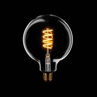 ETH Globe Spiral LED Filament - Ø 12,5 cm - E27 - 8W dimbaar- 1800K  - transparant