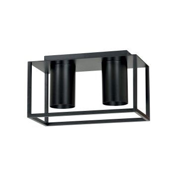 Emibig Tiper 2 - plafondverlichting - 26 x 15 cm - zwart