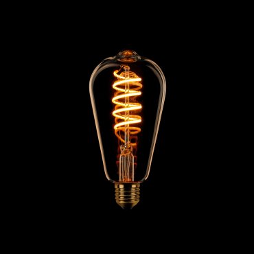 ETH Edison Spiral LED Filament - E27 - 8W dimbaar - 2200K  - goud