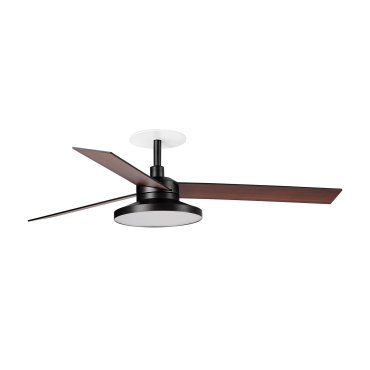 Faro Rudder Tak 3 L -  plafondventilator met licht en inbouwrozet - Ø 132 cm - mat zwart - 4000K