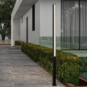 Nova Luce Stor - tuinpaal - 8 x 150 x 12 cm - 23W LED incl. - IP65 - zandzwart
