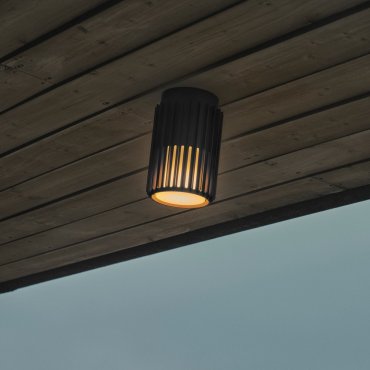 Nordlux Aludra N - buiten plafondverlichting - Ø 12,4 x 18,8 cm - IP54 - zwart