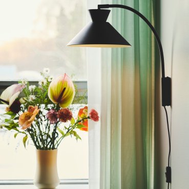 Nordlux Dial - wandlamp - Ø 25 x 40,2 cm -  zwart