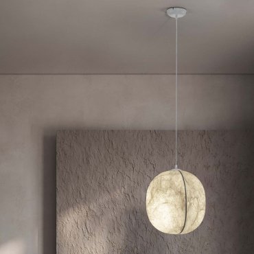 Nova Luce Pierida - hanglamp - Ø 42 x 210 cm - zandwit