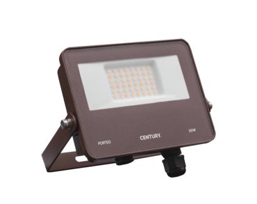 Century Italia Porteo CCT - verstraler - 14,4 x 16,2 x 3,6 cm - 30W LED incl. - instelbare lichtkleur - IP65 - bruin