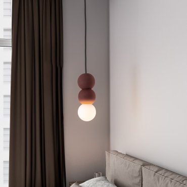 Nova Luce Zero - hanglamp - Ø 8 x 115 cm - rood