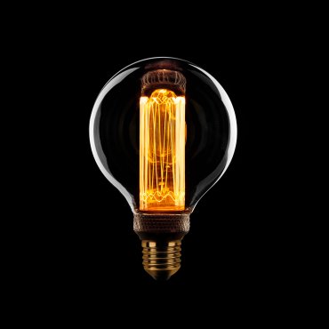 ETH LED Filament Globe - Ø 8 cm - E27 - 5W dimbaar - 2000K - transparant