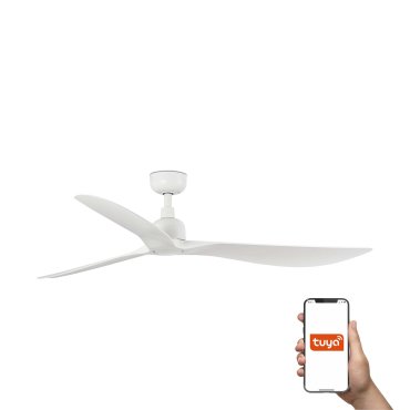 Faro Outwood L Tuya Smart - plafondventilator - Ø 150 cm - IP44 - mat wit