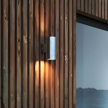 Nordlux Tin Maxi Double - buiten wandverlichting - Ø 7,5 x 20,5 cm - gegalvaniseerd