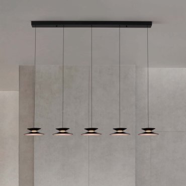 Nova Luce Morfi - hanglamp - 132 x 161 x 20 cm - 25W dimbare LED incl. - zandzwart en goud