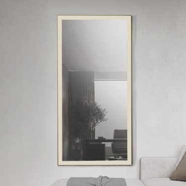 Nova Luce Adon - spiegel met verlichting - 75 x 150 x 4 cm - 42W LED incl. - IP44 - zandzwart en wit