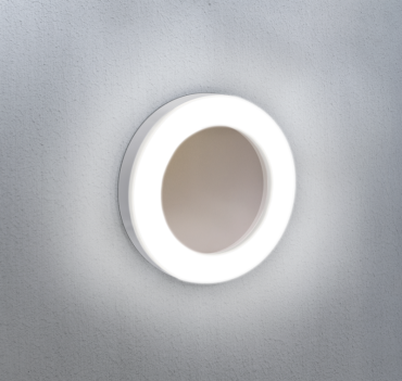 Century Italia Omnia - wand- en plafondlamp - Ø 19 x 4,1 cm - 6W LED incl. - IP65 - wit met goud