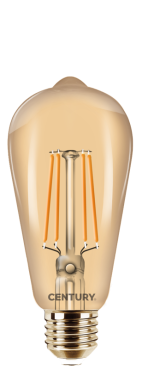 Century Italia LED filament lamp Incanto Epoca - Ø 6,4 x 14 cm - E27 - 8W niet dimbaar - 2200K - amber