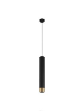 Nova Luce Picto - hanglamp - Ø 6 x 240 cm - zwart en goud