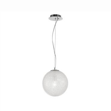 Nova Luce Frozen - hanglamp - Ø 20 x 120 cm - transparant en chroom