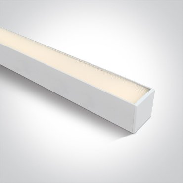 ONE Light LED Linear Profiles - plafond/hanglamp - 120 x 7,5 x 7,5 cm - instelbare lichtsterkte 20W/30W/40W LED incl. - wit - instelbare lichtkleur