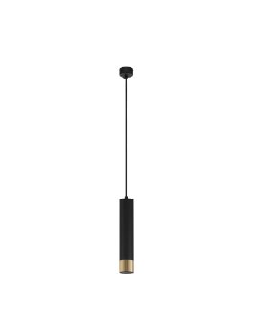Nova Luce Picto - hanglamp - Ø 6 x 230 cm - zwart en goud