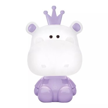 SHOWROOMMODEL - Zuma Line Animals Hippo - tafellamp - 19 x 32 cm - 3W dimbare LED incl. - violet