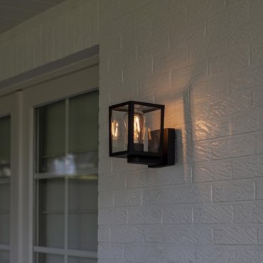 Lutec Shiva - buiten wandverlichting - 12,7 x 18,4 x 17,4 cm - IP44 - zwart