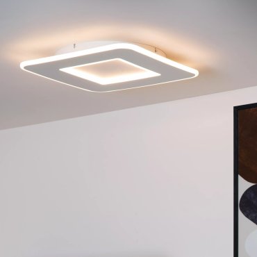 Lucide Axelle - plafondverlichting - 39,4 x 39,4 x 4,6 cm - 24W LED incl. - 3 StepDim - wit