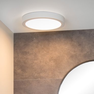 Lucide Brice-Led - plafondverlichting - Ø 30 x 3,9 cm - 30W dimbare LED incl. - IP44 - wit