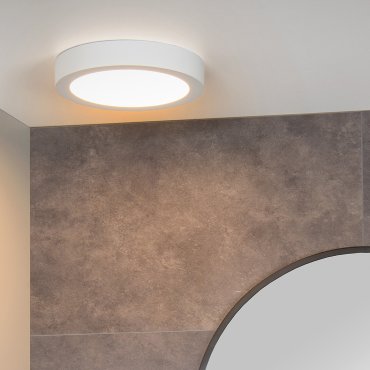 Lucide Brice-Led - plafondverlichting - Ø 24 x 3,9 cm - 15W dimbare LED incl. - IP44 - wit