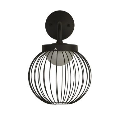 Searchlight Cabin - buiten wandlamp - 26 x 39 cm - 18W LED incl. - IP44 - zwart en opaal