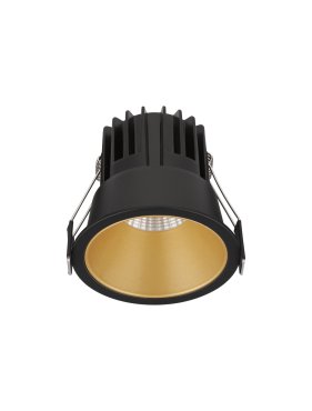 Nova Luce Luela - inbouwspot - Ø 85 mm - inbouwmaat 75 mm - 13W LED incl. - zwart en goud - 4000K