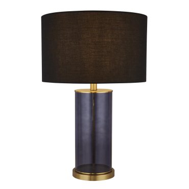 Searchlight Liberty - tafellamp - Ø 38 x 53 cm - blauw, messing en zwart