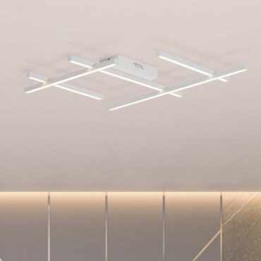 Nova Luce Pace - plafondlamp - 80 x 8 x 62 cm - 63W dimbare LED incl. - zandwit