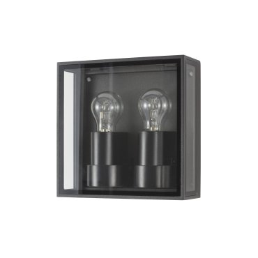 Nova Luce Sorren - buiten wandverlichting - 22 x 8,7 x 22 cm - IP65 - antraciet