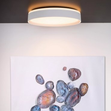 Lucide Nuria - plafondverlichting - Ø 40 x 7,5 cm - 24W LED incl. - 3 stappen dimbaar - wit