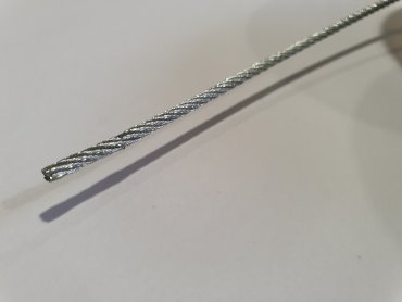 Verzinkte staalkabel - Ø 2,5 mm - per 100 cm