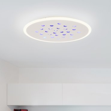 Nova Luce Astro - plafondlamp met afstandsbediening - Ø 60,3 x 5 cm - 40W dimbare LED incl. - zandwit