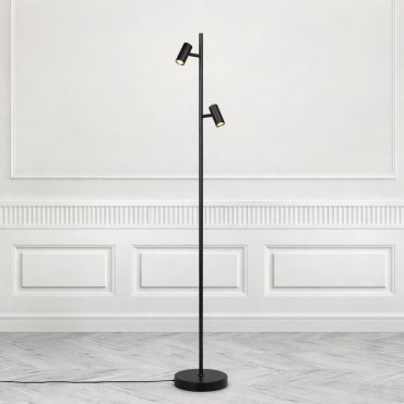 Nordlux Omari - vloerlamp - 3 x 20 x 141 cm - 3 stappen dimmer - 2x 3,2W LED incl. - zwart