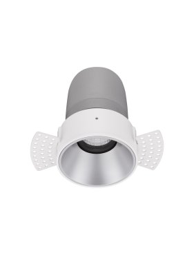 Nova Luce Homer - inbouwspot - Ø 74 mm - inbouwmaat 75 mm - 15W LED incl. - 24° lichtbundel - wit met aluminium