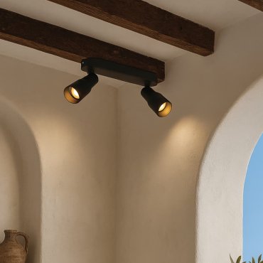 VK Lighting Iluma - wand- en plafondlamp - 27 x 12,8 x 6 cm - zwart