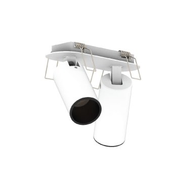 VK Lighting Coko - opbouwspot met inbouwrozet - 12,5 x 4,5 x 7,3 cm - 100 x 35 mm inbouwmaat - 2 x 6W LED incl. - wit