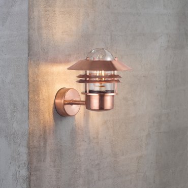 Nordlux Blokhus - buiten wandverlichting - 22 x 23 cm - IP54 - koper