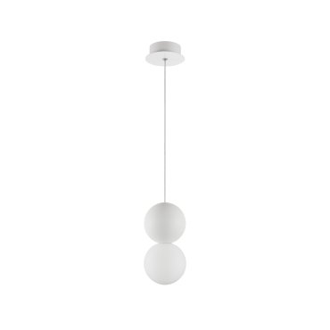 Nova Luce Zero - hanglamp - Ø 10 x 120 cm - wit