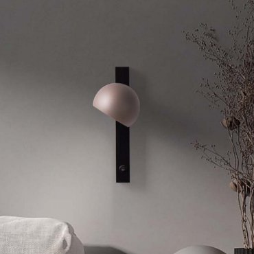 Nova Luce Lusa - wandlamp - Ø 10 x 26 x 13 cm - 10W LED incl. - Moca-koffie en zwart