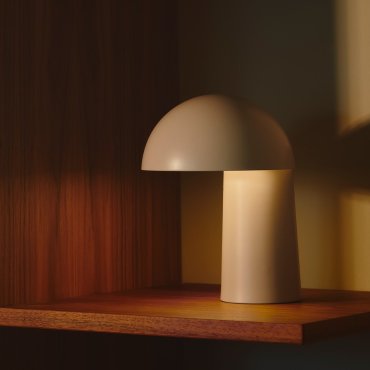 Design For The People Faye - oplaadbare tafellamp - Ø 17,3 x 22 cm - dimbare LED incl. - beige