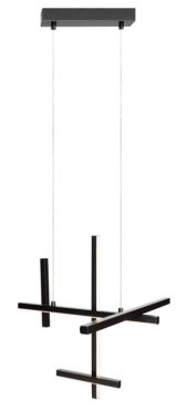 Maxlight Soho - hanglamp - 45,5 x 30 x 230 cm - 25W LED incl. - zwart