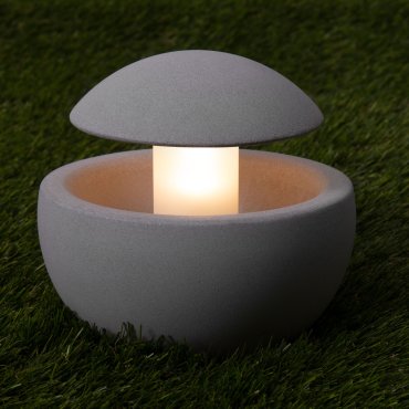 Nova Luce Minor - spot op piek - Ø 15 x 13,5 cm - IP65 - grijs