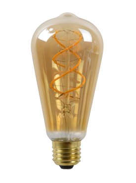 Lucide LED filament lamp - Ø 6,4 x 14,6 cm - E27 - 5W dimbaar - 2200K - amber