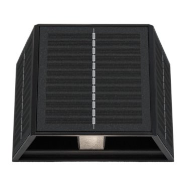 Century Italia Up&amp;Down - buiten wandlamp met 2 regelbare lichtbundels op zonne-energie met dag-nachtsensor - 15,4 x 9,6 x 9,9 cm - 3,3W LED incl. - IP54 - zwart - 4000K