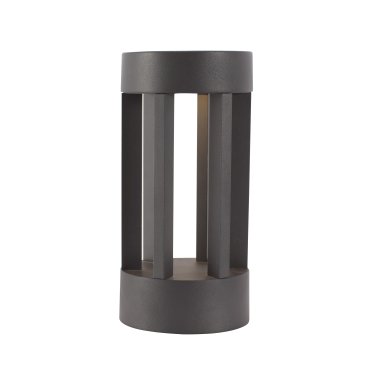 Nova Luce Devora - tuinpaal - Ø 11 x 22 cm - 8W LED incl. - IP54 - donkergrijs