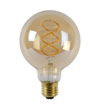 Lucide LED filament lamp - Ø 9,5 x 13,8 cm - E27 - 4,9W dimbaar - 2200K - amber