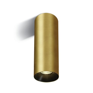 SHOWROOMMODEL - ONE Light Chill Out Cylinder GU10 - opbouwspot 1L - Ø 7,5 x 25 cm - geborsteld messing - Incl. reflector